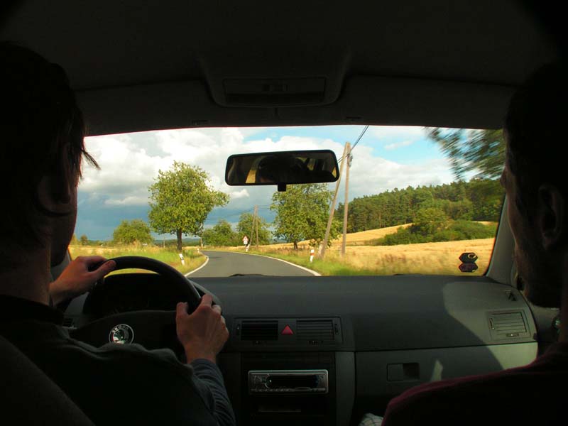 Czechia - a road ro Hřiměždice