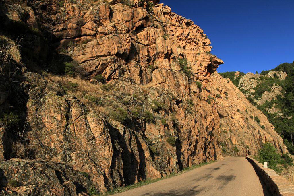 Calanche rocks - view from the car