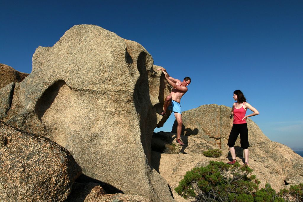 Bouldering in Roccapina