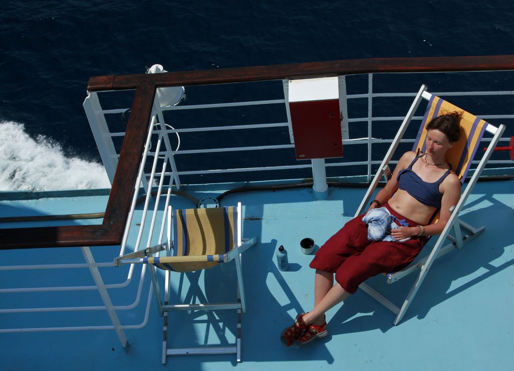 Paula on a Corsica ferry.JPG