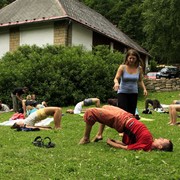 Czechia - Slackline festival (2010) - Yoga session 08