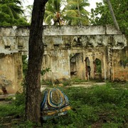 Sri Lanka - Kalkudah bay - a temple hit by tsunami