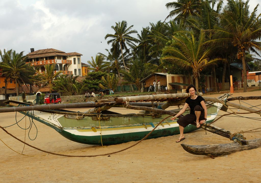 Sri Lanka - Paula on the Negombo beach