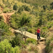 Sri Lanka - Paula hiking in Horton Plains 02