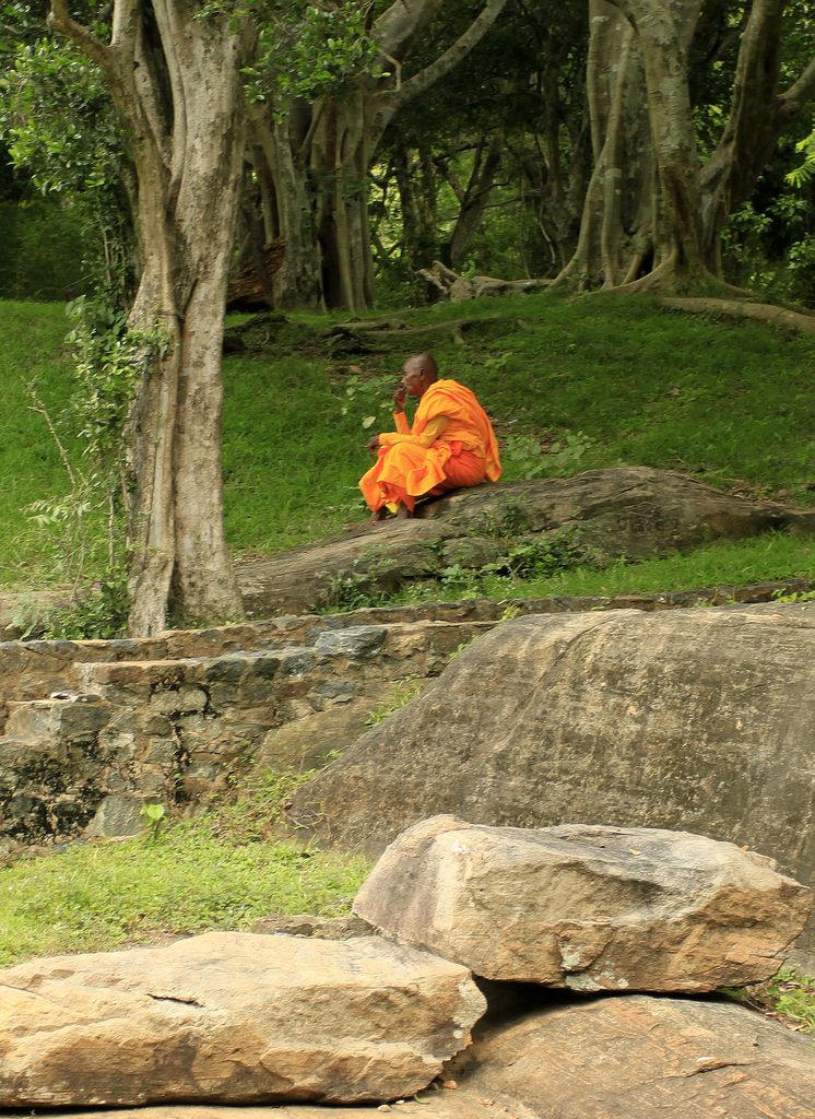 Sri Lanka - a monk in Polonnaruwa