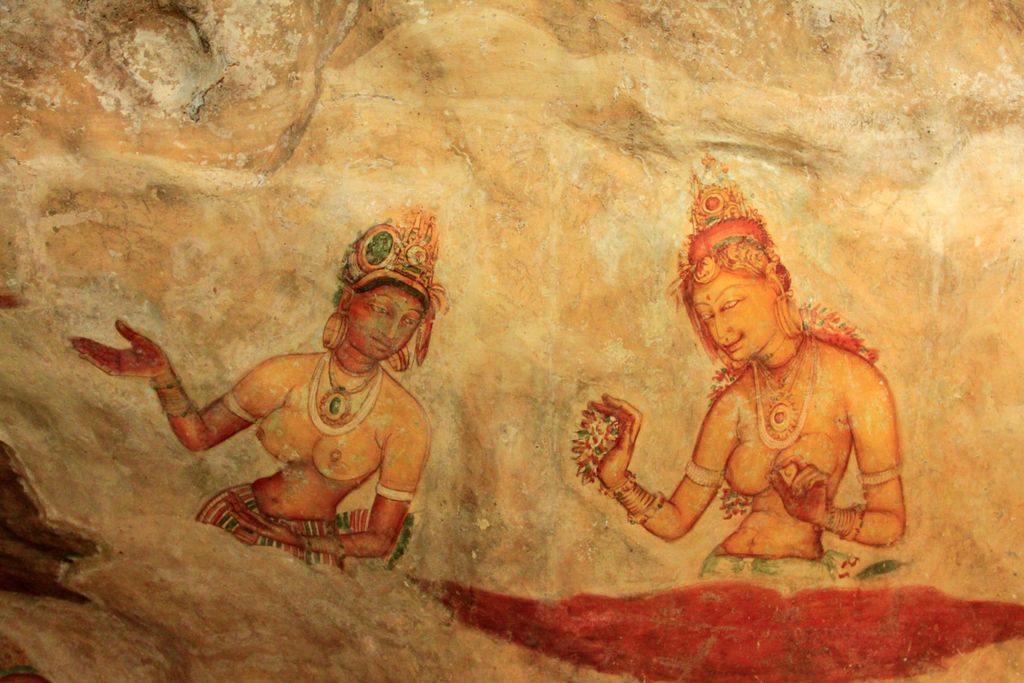 Sri Lanka - Sigiriya fresco painting 02