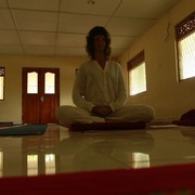 Sri Lanka - Paula meditating in Rockhill Hermitage Centre