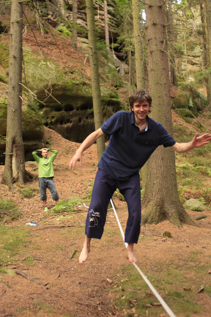 Czechia - slackline walking in Adrspach-Teplice rocks 77