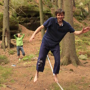 Czechia - slackline walking in Adrspach-Teplice rocks 77