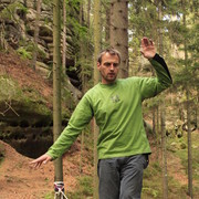 Czechia - slackline walking in Adrspach-Teplice rocks 78