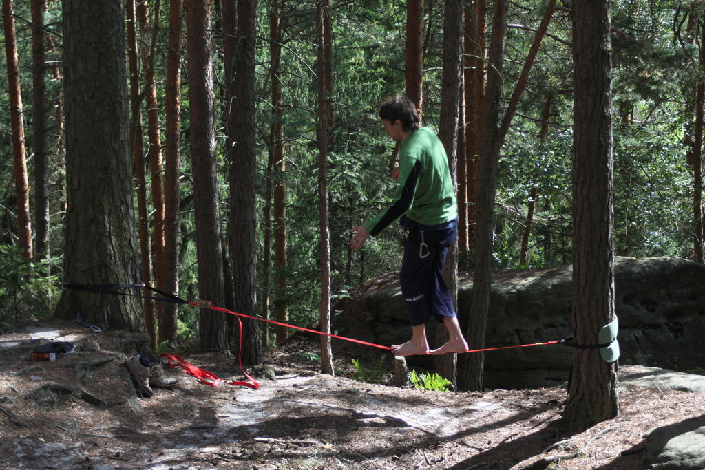 Czechia - slackline walking in Adrspach-Teplice rocks 88