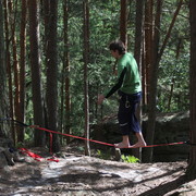 Czechia - slackline walking in Adrspach-Teplice rocks 88