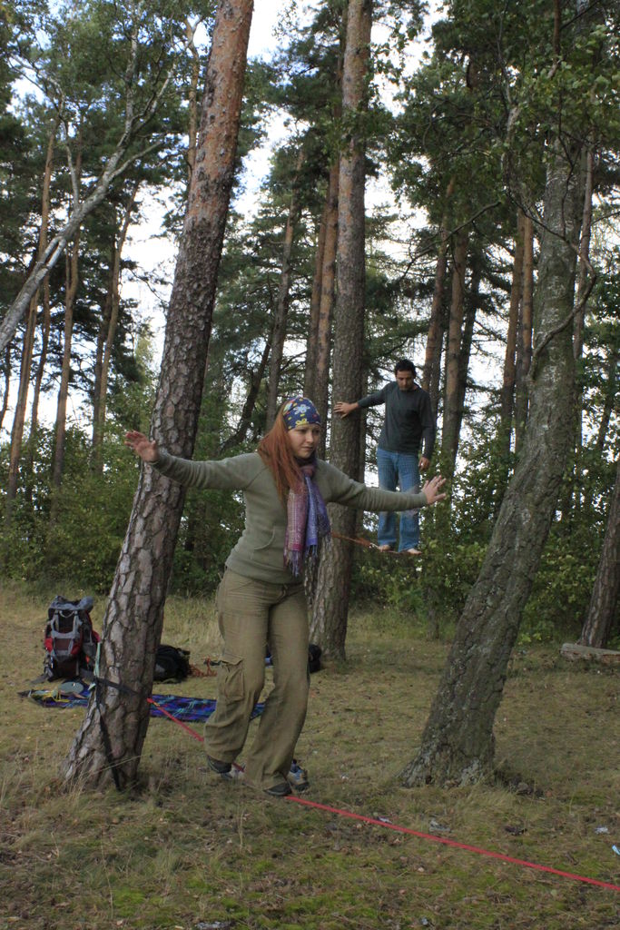 Czechia - slackline walking in Kozelka 01