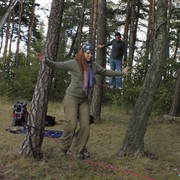 Czechia - slackline walking in Kozelka 01