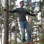 Czechia - slackline walking in Kozelka 06