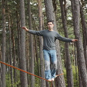 Czechia - slackline walking in Kozelka 09