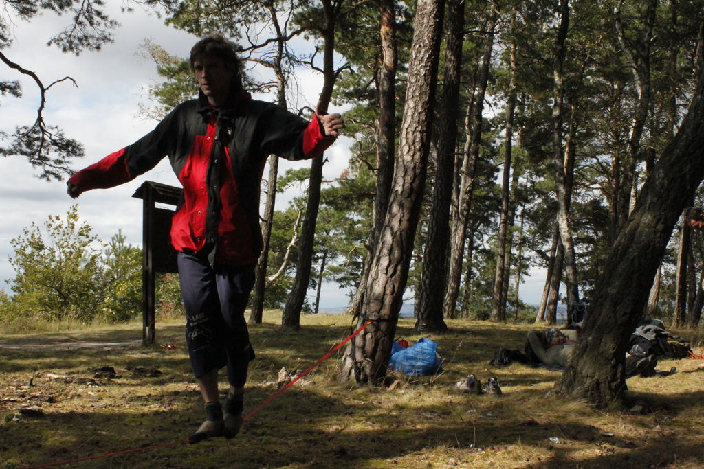 Czechia - slackline walking in Kozelka 10