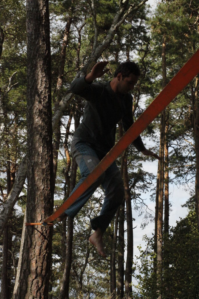 Czechia - slackline walking in Kozelka 14