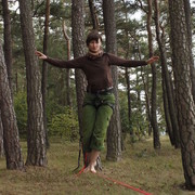 Czechia - slackline walking in Kozelka 16