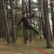 Czechia - slackline walking in Kozelka 17