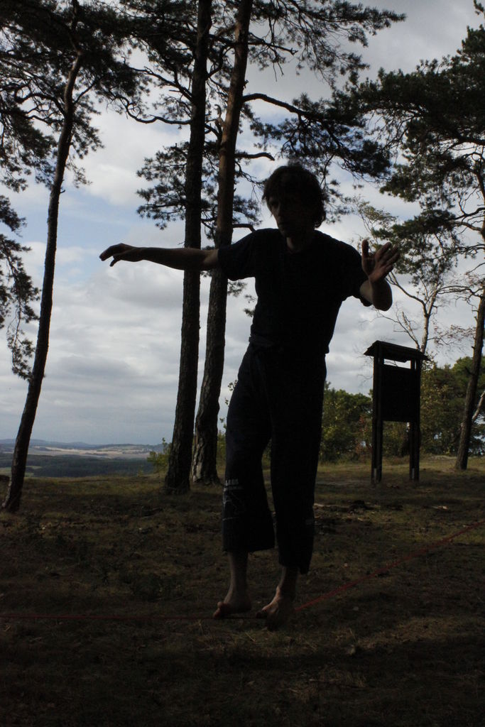 Czechia - slackline walking in Kozelka 18