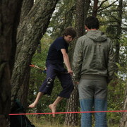 Czechia - slackline walking in Kozelka 22