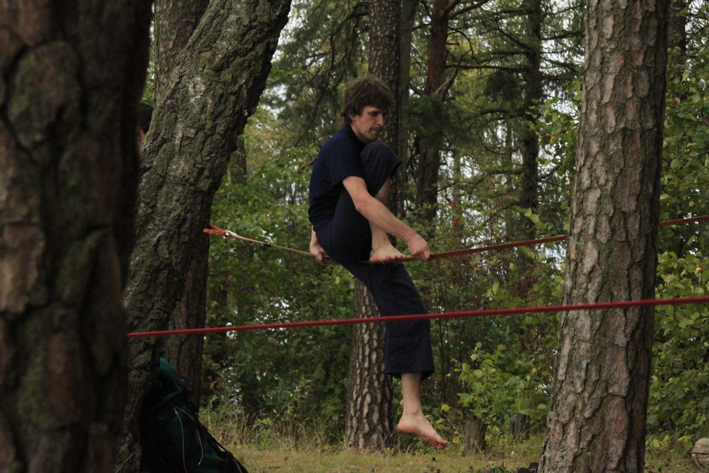 Czechia - slackline walking in Kozelka 23