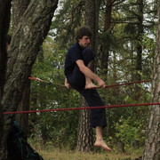 Czechia - slackline walking in Kozelka 23