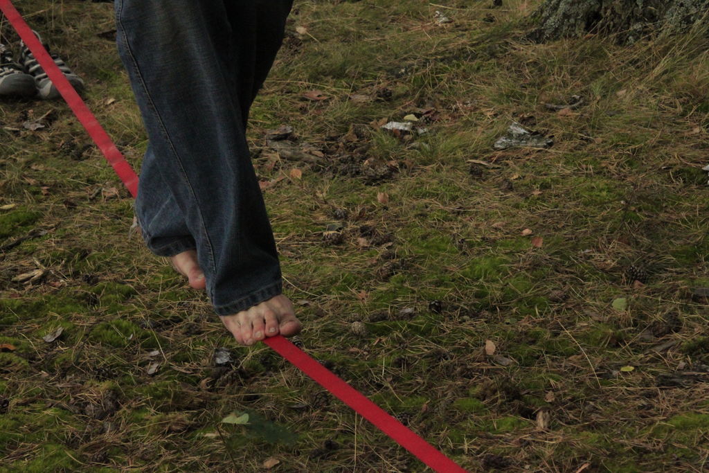 Czechia - slackline walking in Kozelka 25