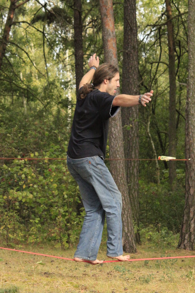 Czechia - slackline walking in Kozelka 27