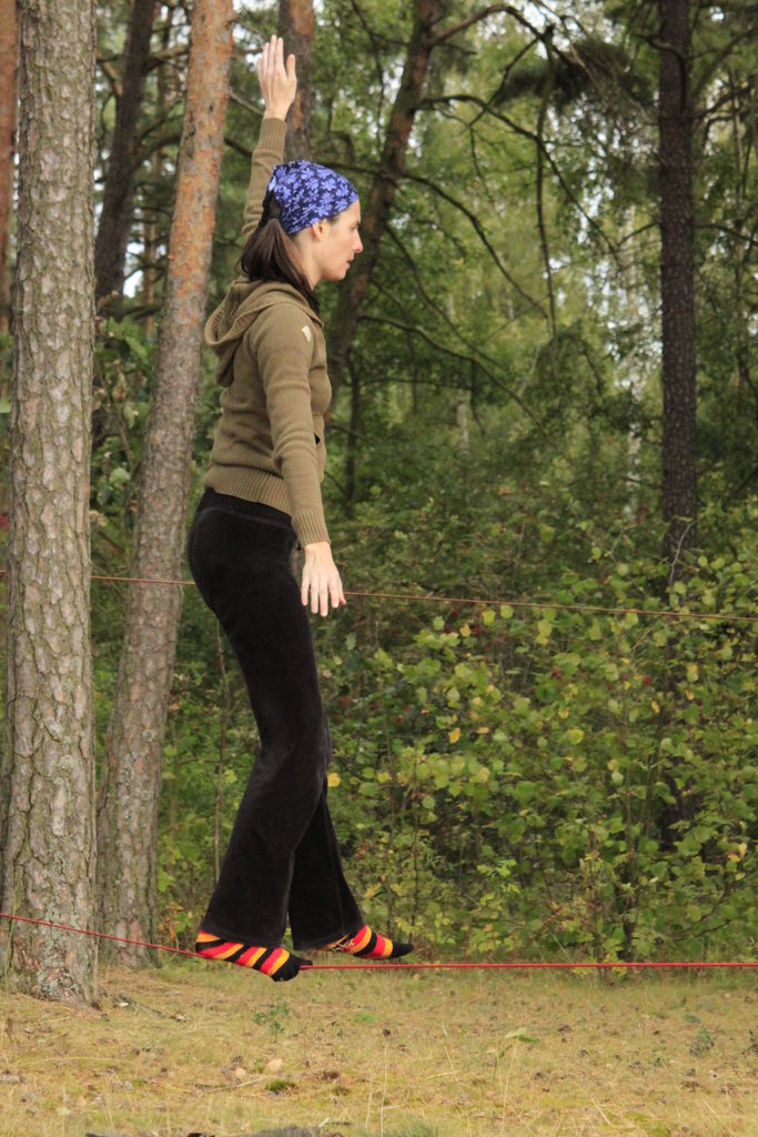 Czechia - slackline walking in Kozelka 28