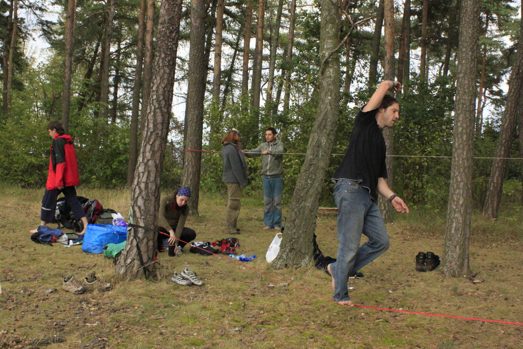 Czechia - slackline walking in Kozelka 31