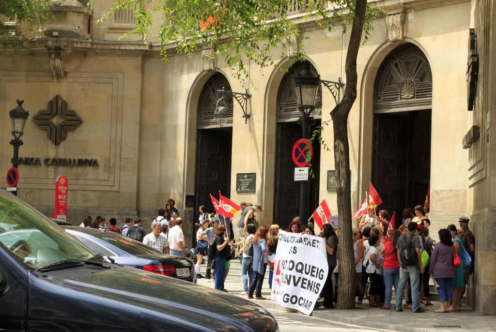 Spain - Protesters in Barcelona