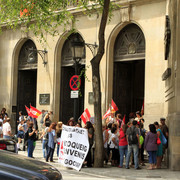 Spain - Protesters in Barcelona