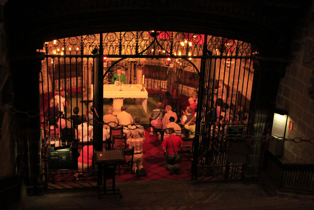 Spain -  inside the Barcelona Cathedral 04