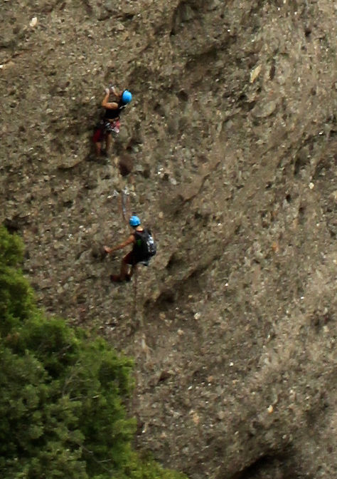 Spain - climbers in Montserrat  mountains