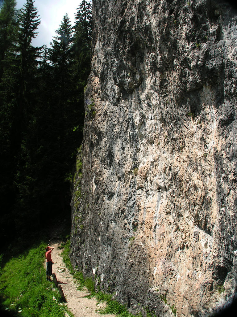 Italian Dolomites - climbing wall near Cortina d'Ampezzo