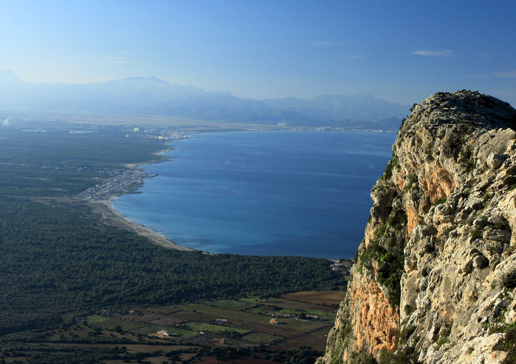 Mallorca - a view of Sa Canova beach from Mont Ferrutx