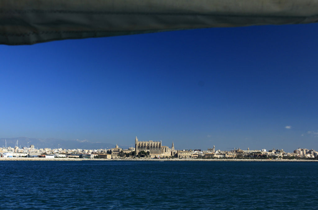 Mallorca - Cathedral La Seu in Palma - a view from a sailing boat
