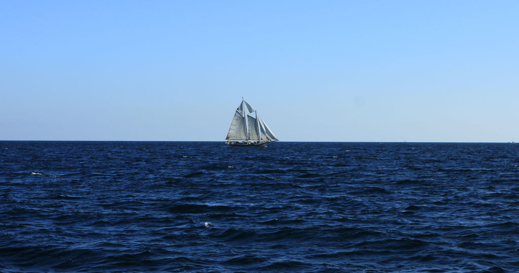 A wooden sailing boat in Badia de Palma