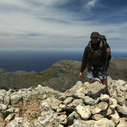 Mallorca - Lluc valley - Marieke at the top