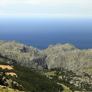 Mallorca - a view of Torrent de Pareis from Lluc valley