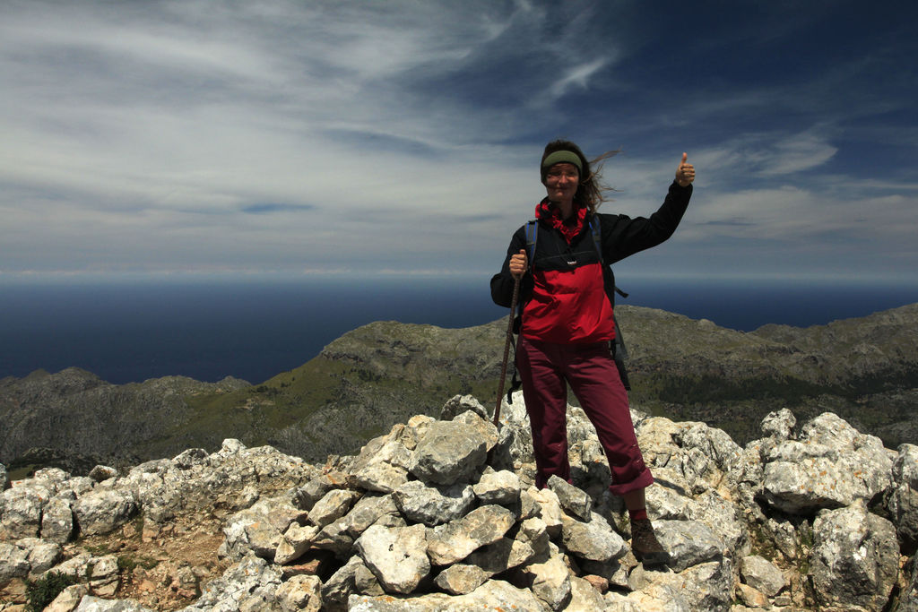 Mallorca - Lluc valley - Paula at the top