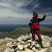 Mallorca - Lluc valley - Paula at the top