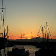 Mallorca - a sunset in a port San Pedro
