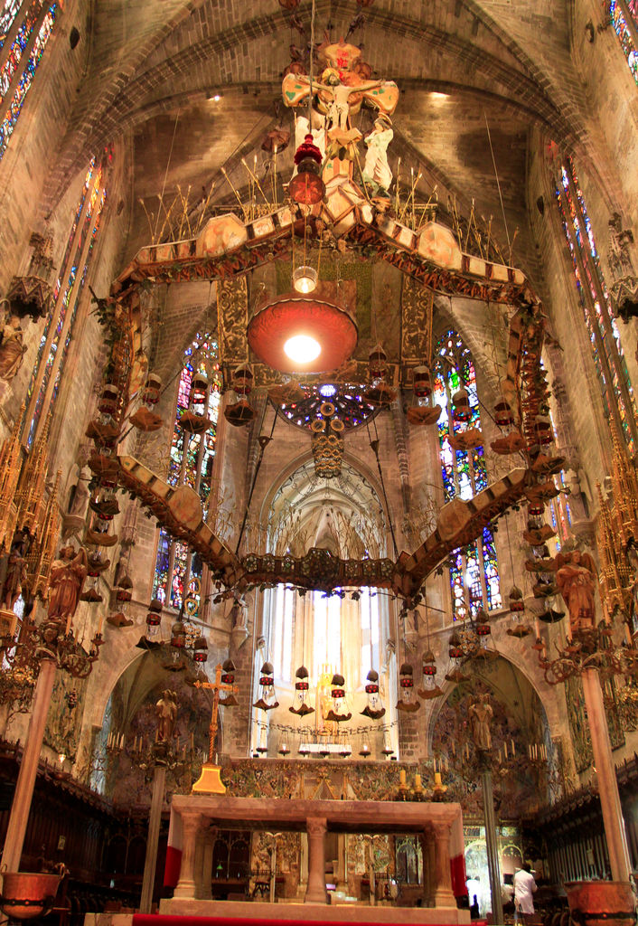 Mallorca - Palma - Cathedral La Seu - Gaudi's canopy