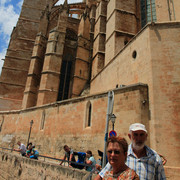 Mallorca - Palma - in front of the Cathedral La Seu
