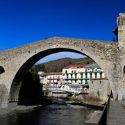 Spanish Pyrenees - the bridge in Camprodon