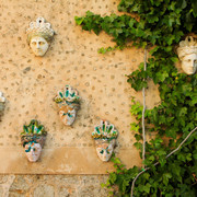 Masks on the wall in Valldemosa