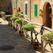 Valldemosa and narrow streets full of flowers